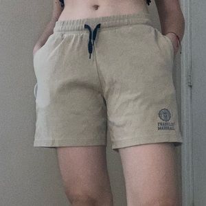 Beige comfortable basketball shorts
